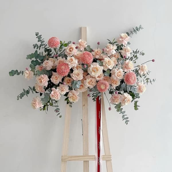 Bó Hoa Khai Trương Hồng Kem