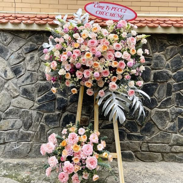 Bó Hoa Khai Trương Hồng Phấn